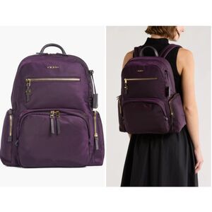 Tumi Voyageur Blackberry Purple Vista Caren 17.0” Nylon Laptop Backpack